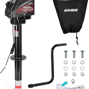 Kohree 7500 lb Electric Trailer Jack – 12V A-Frame Power Tongue Jack