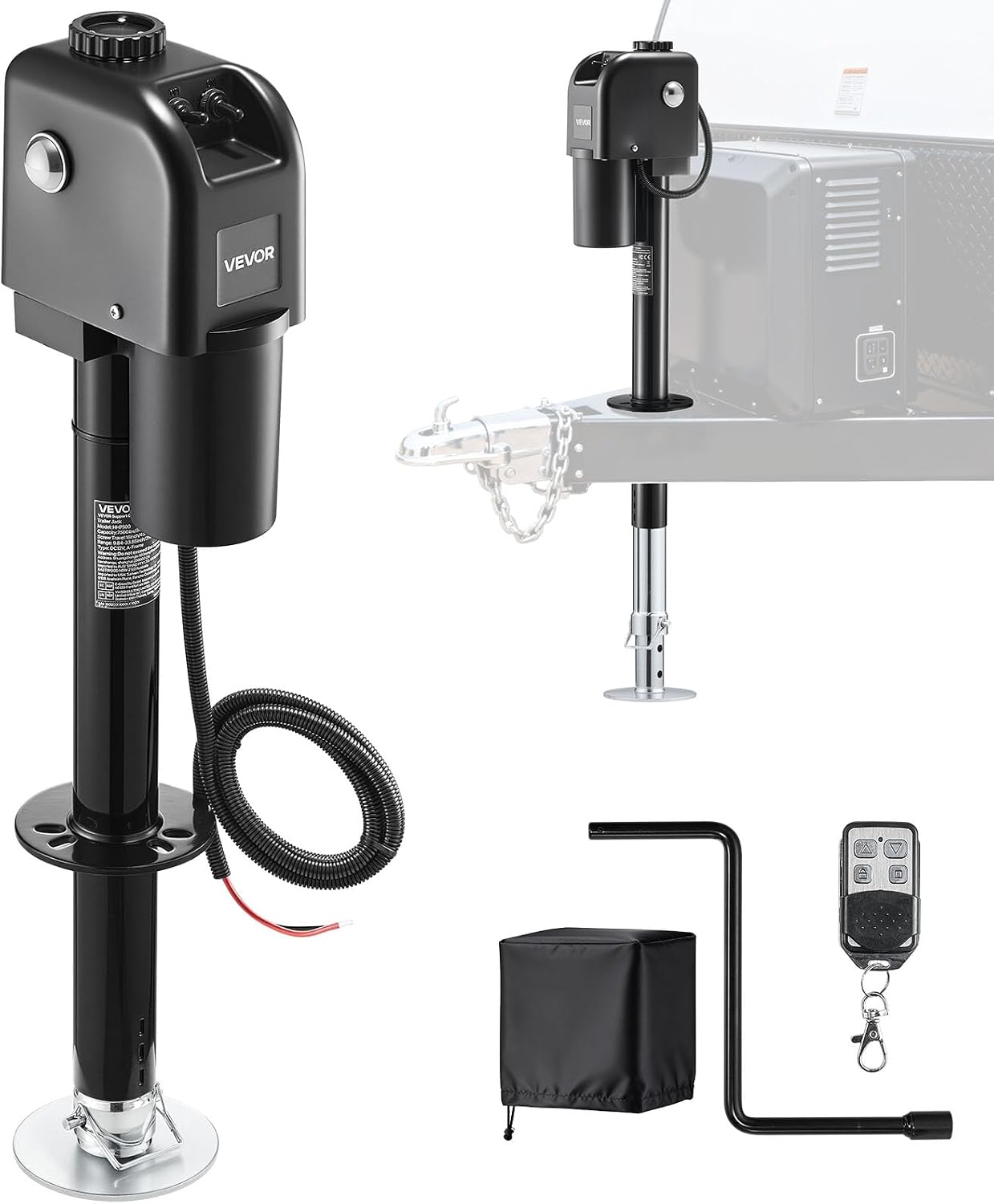 VEVOR 7500 lbs Electric Trailer Jack with Remote Control