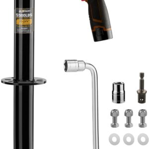 5500 lbs Heavy-Duty Trailer Jack - RV & Utility, Cordless Drill Compatible