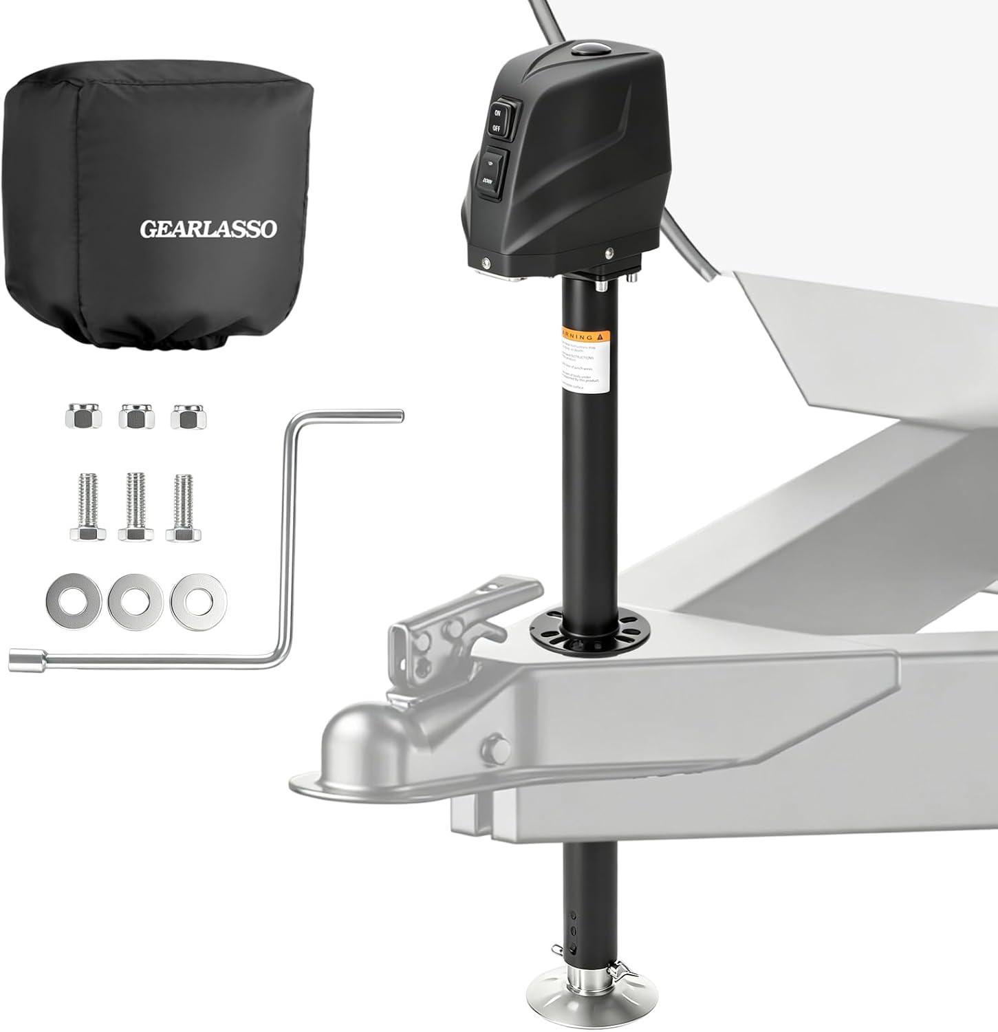 8500LBS Electric Trailer Jack w/ Cover & LED Light