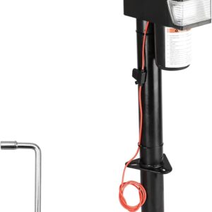 RVGUARD Electric Trailer Jack - 3500 lbs, 18in Lift, LED Lights