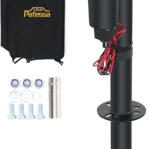 3500LB RV Electric Tongue Jack - 18in Travel + Cover