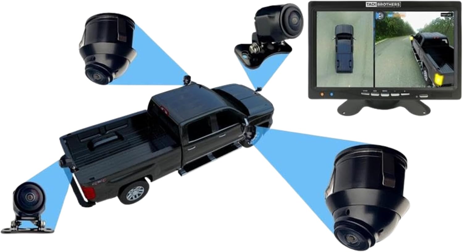 Tadibrothers 4-Camera Backup System - 7" Monitor & Kit