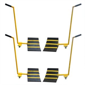 Heavy-Duty Rubber Wheel Chocks 2-Pair (4pc) – 20 Ton Capacity