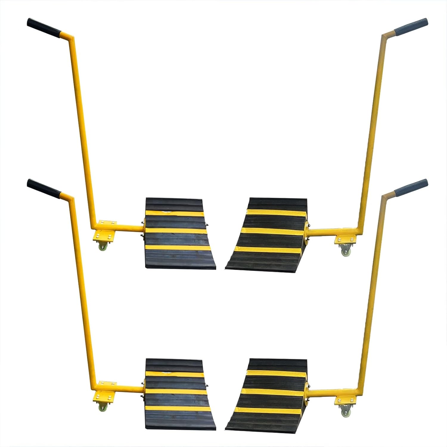 Heavy-Duty Rubber Wheel Chocks 2-Pair (4pc) – 20 Ton Capacity