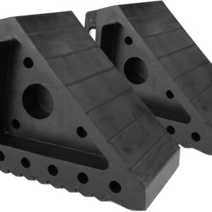MaxxHaul Wheel Chocks 2-Pack - 8" x 4" x 6" Heavy-Duty Tire Stops