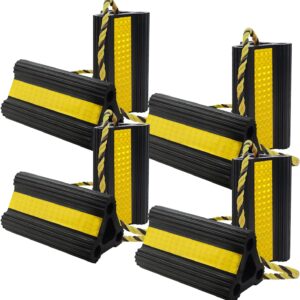 Vacallity Wheel Chocks - 8-Pack Heavy Duty Rubber Chocks