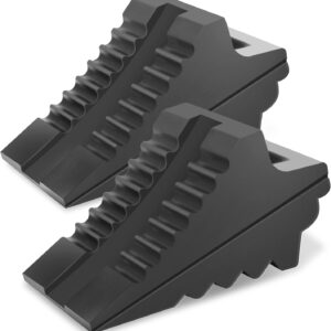 Prime 1 Heavy-Duty Rubber Wheel Chocks, 2-Pack