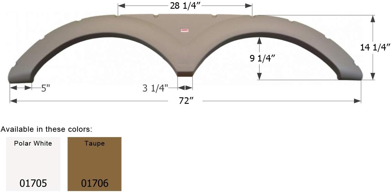 ICON 01706 Fender Skirt for Keystone - Taupe