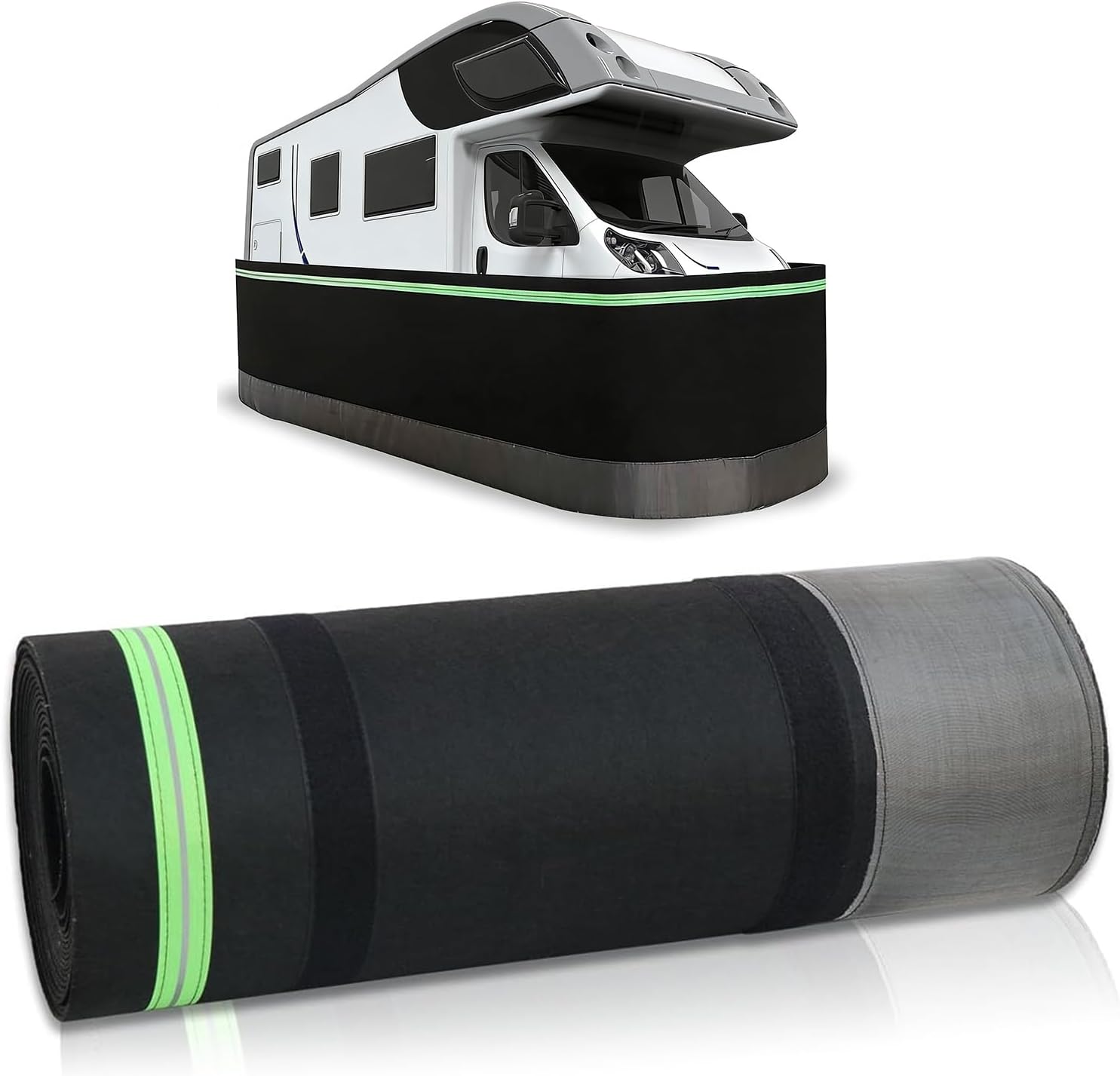 Heavy-Duty RV Skirting - Insulated Winter Protection 52ft