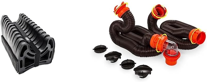 Camco Sidewinder RV Sewer Hose Support & RhinoFLEX Kit
