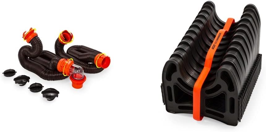 Camco RV Sewer Hose Kit & Support - 20ft Bundle