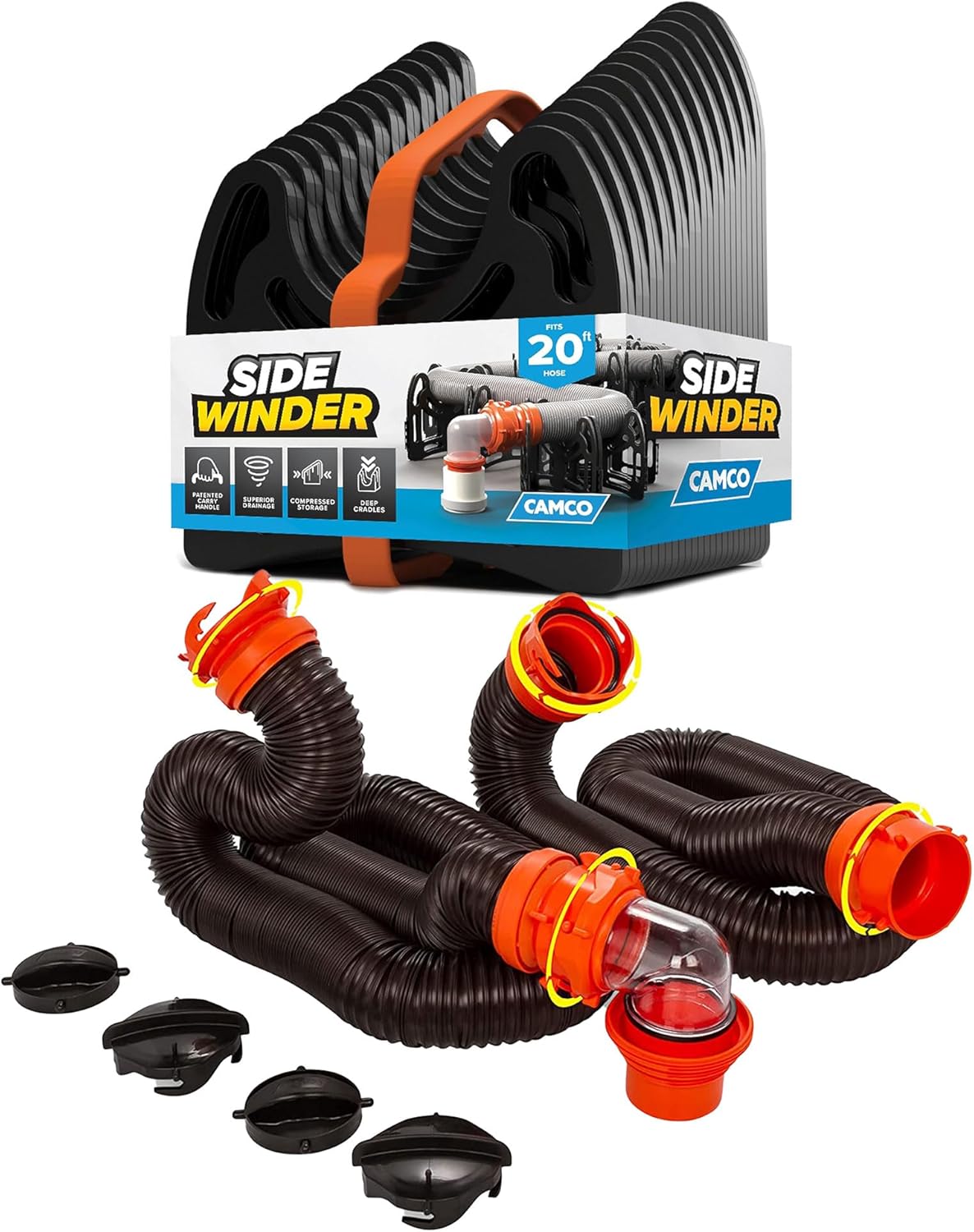 Camco Rhino RV Sewer Hose Kit – 20ft Tank Dumping Solution