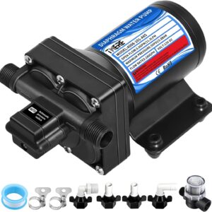 TWERE RV Water Pump 12V 55 PSI, 3.0 GPM, Quiet Operation