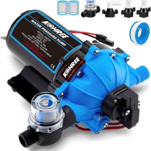 Kohree 7.5 GPM RV Water Pump, 70PSI, 12V DC