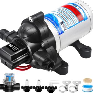 TWERE 12V RV Water Pump 45 PSI 3.5 GPM