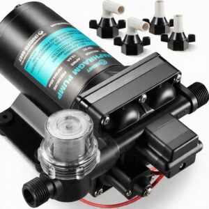 RV Water Pump 12V 5.0 GPM, High-Pressure Diaphragm Pump