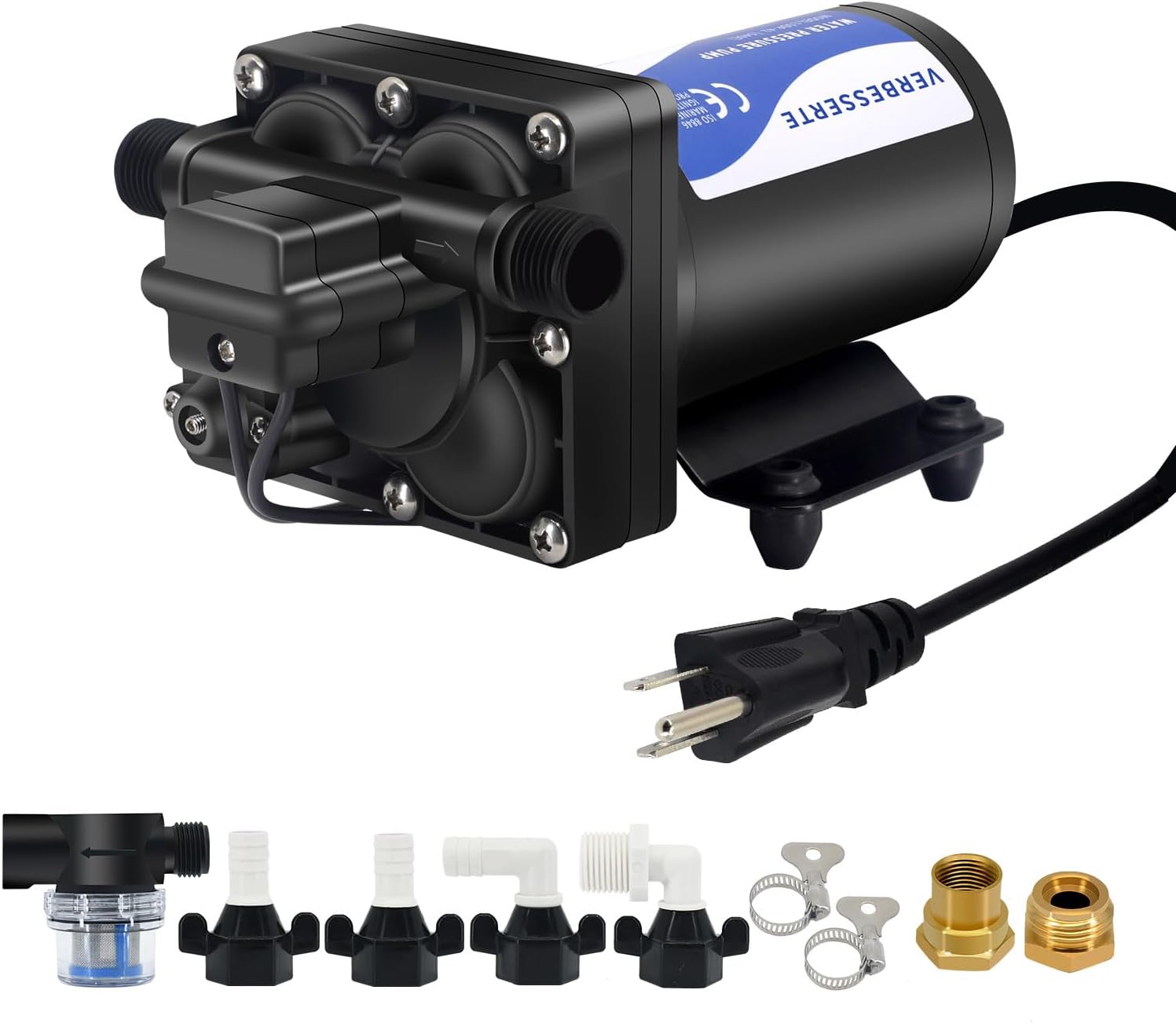 RV Water Pump 5.5 GPM 75 PSI High Pressure Booster