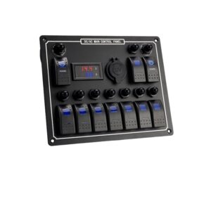 10+10+1 Panel Switch w/ Dual USB & Voltage Detection