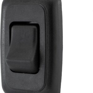 Black 12V RV Light Switch w/ Bezel - SPST On/Off
