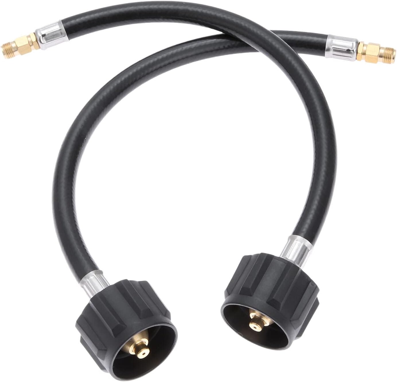 MC-ToolParts 12in RV Propane Hose Connector - 1/4in NPT Male