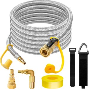 12ft RV Propane Quick Connect Hose w/ Valve