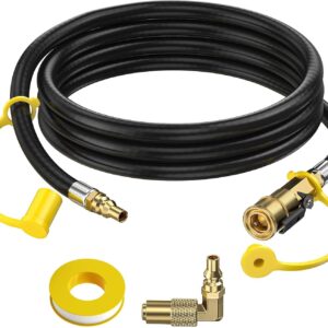 7FT RV Propane Hose w/ Safety Valve & Quick Connect