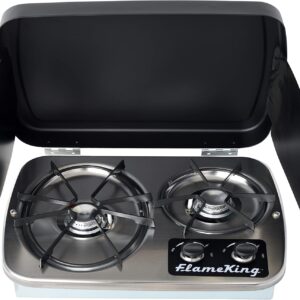Flame King 2-Burner Built-In RV Propane Stove
