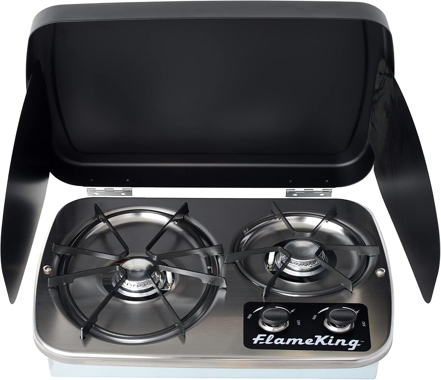 Flame King 2-Burner Built-In RV Propane Stove