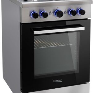 RecPro 24" Stainless RV Gas Range | 4 Burners & Oven