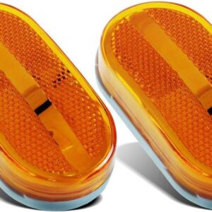 Amber LED Trailer Lights - DOT Certified - 2 Pack