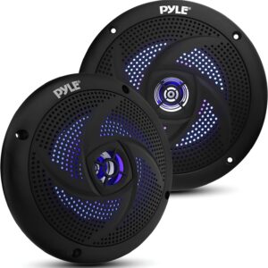 Pyle 5.25" Marine Speakers - Waterproof Outdoor Stereo - Black
