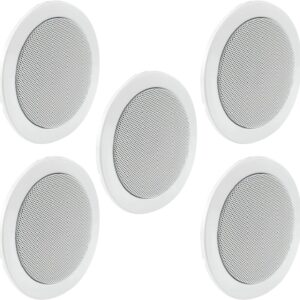 RecPro RV Ceiling Speakers - 5.25" White (5-Pack)