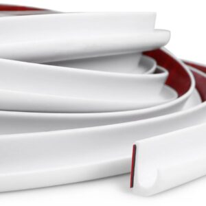 40ft RV Rain Gutter Rubber Drip Rail - 1/2" Trim Molding, White