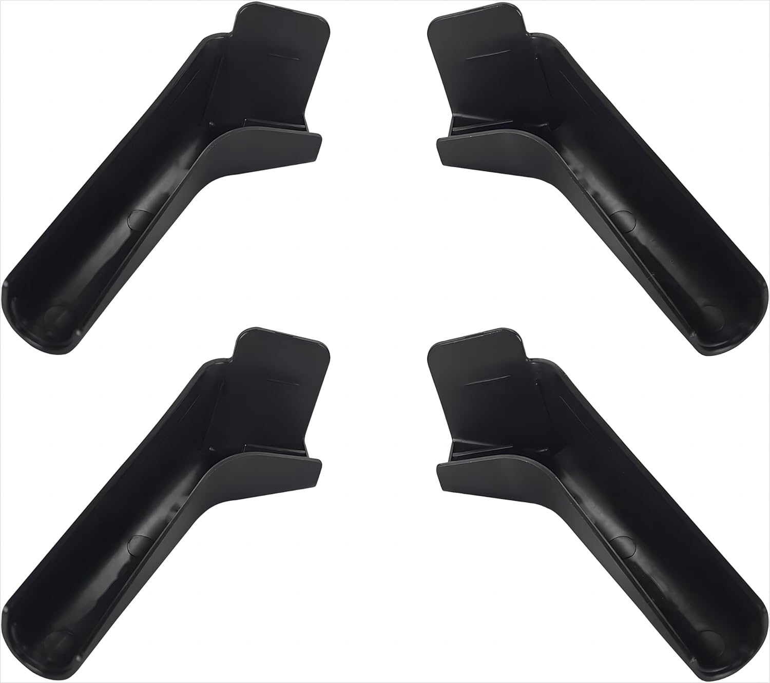 Black RV Rain Gutter Spouts - 2 Left & 2 Right - TYHI