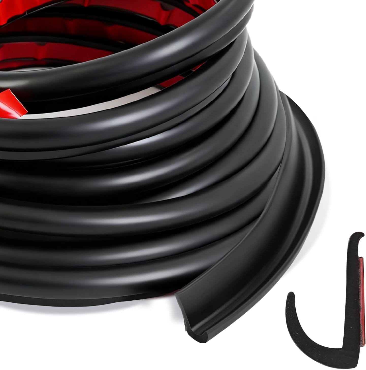 2 Pcs 23ft RV Rain Gutter w/ Adhesive Black PVC Strip