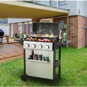 Vdniduir Propane BBQ Grill w/Side Table
