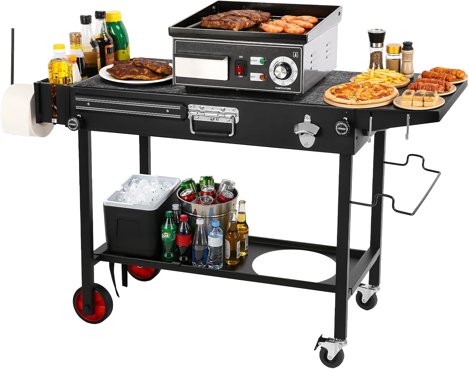 Grill Cart for 17”/22” Blackstone Griddles - Folding BBQ Stand