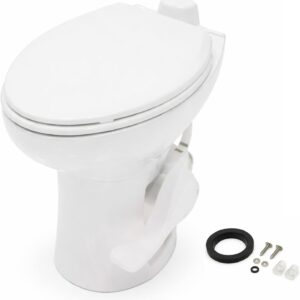 SEAFLO RV Porcelain Toilet, Elongated Bowl, 19in