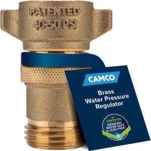 Camco Brass RV Water Pressure Regulator – Safe 40-50 PSI