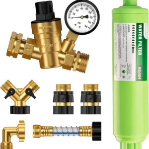 RVGUARD RV Water Pressure Regulator Kit - Complete Fresh Water Hookup