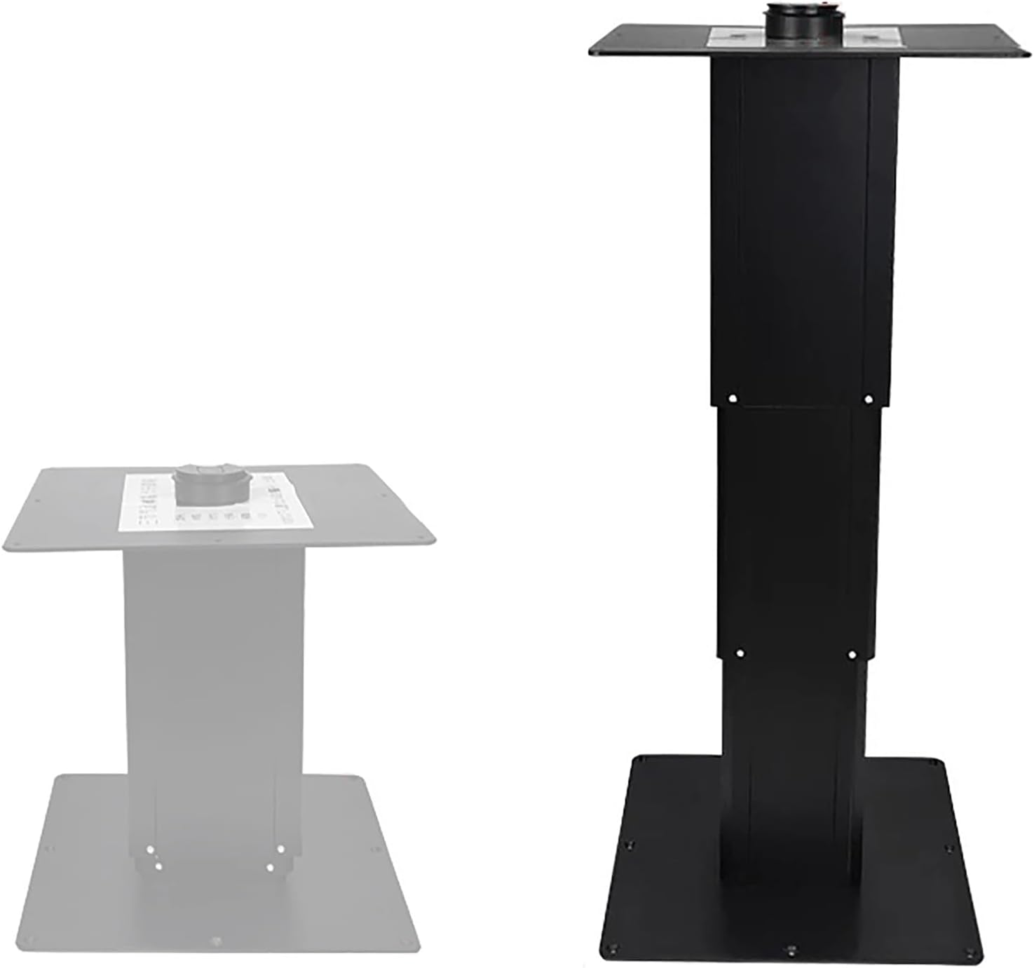 Adjustable RV Table Leg Stand, 12-28" Height, Black