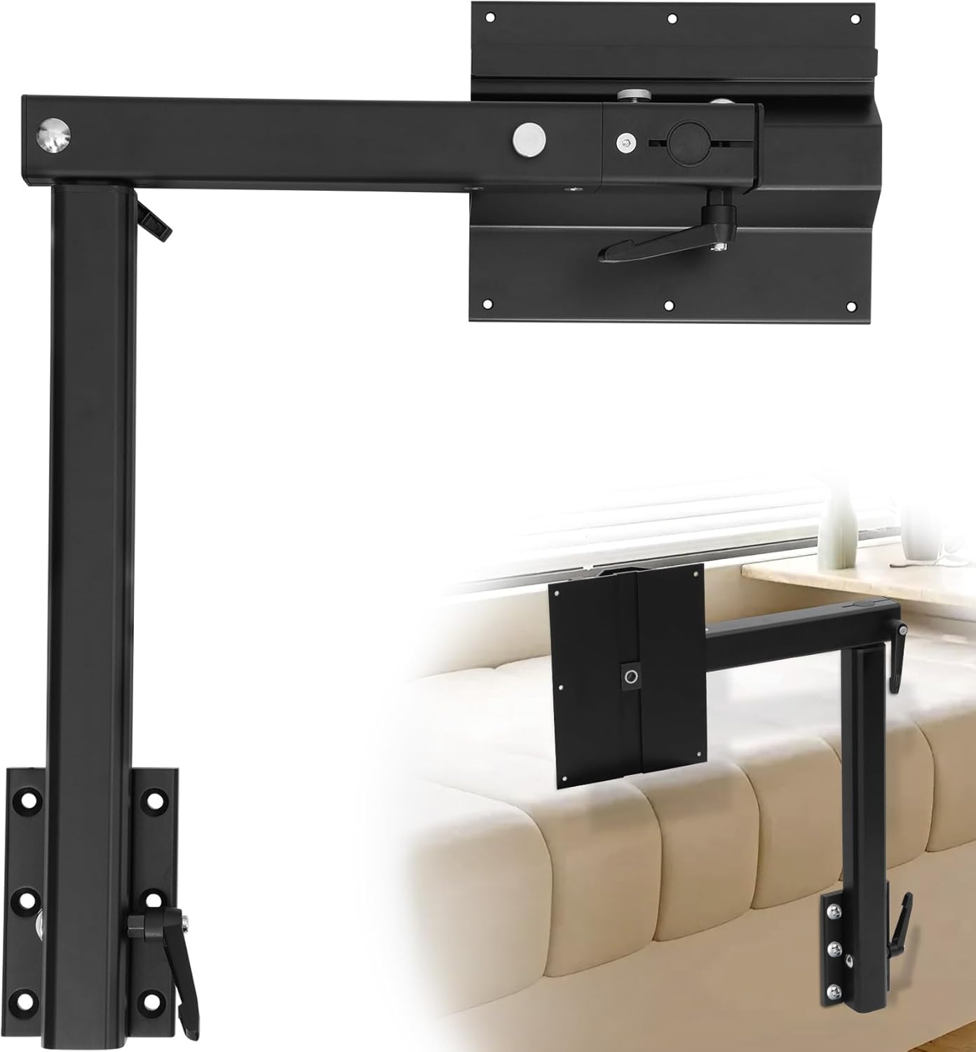 RV Adjustable Table Legs - Upgrade Black, 100 lbs