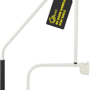 RV Step Handrail - Foldable Safety Grab Bar White