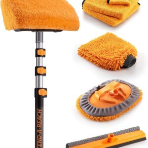 Car & RV Wash Brush Kit with 20ft Extendable Pole