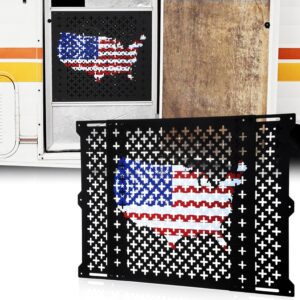 Gisafai Adjustable RV Door Screen Protector - Black