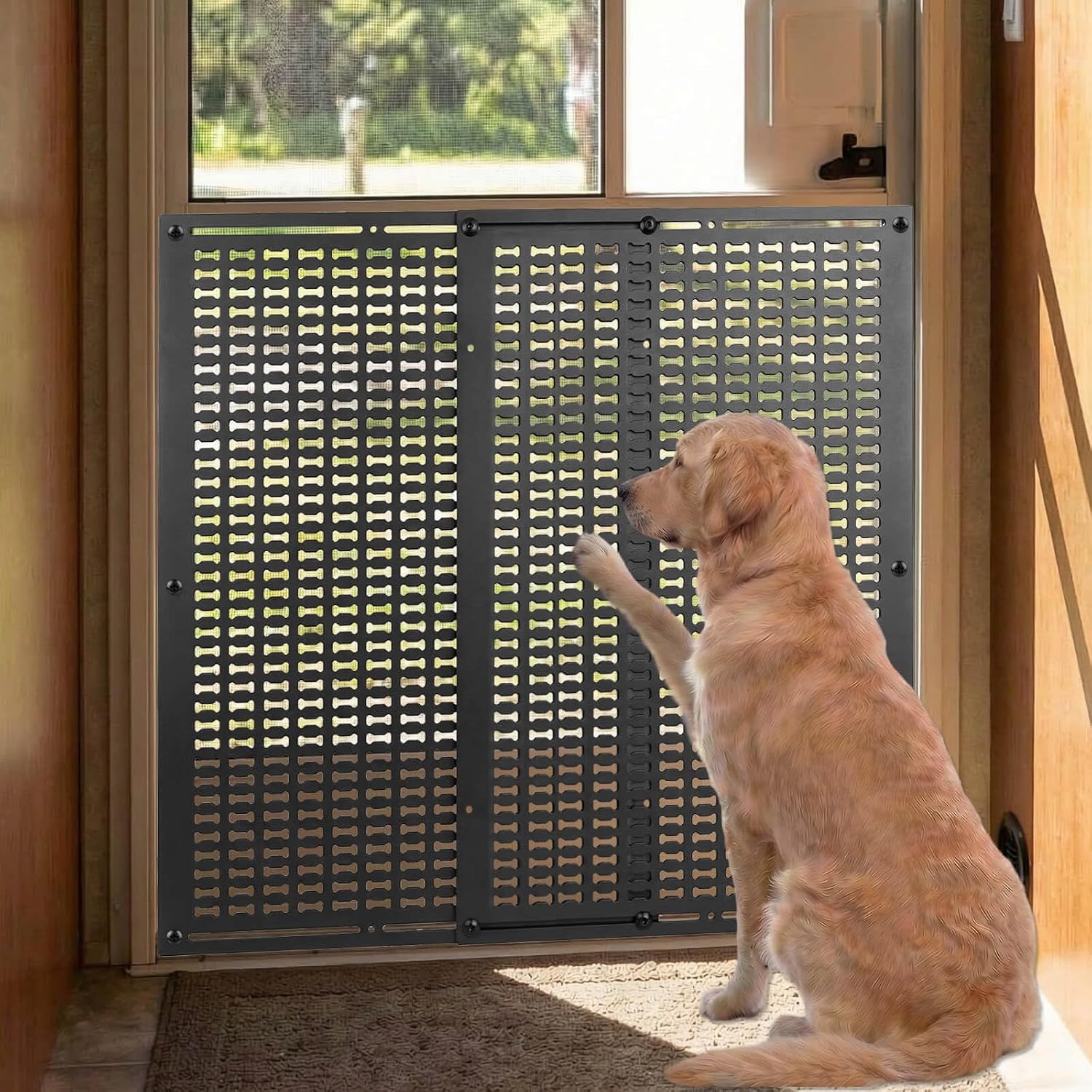 RV Screen Door Pet Protector for Dogs 22-31.5" Aluminum