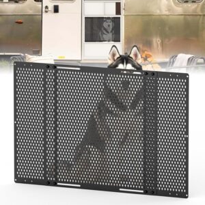 RV Dog Screen Door Protector, Adjustable Aluminum Grille