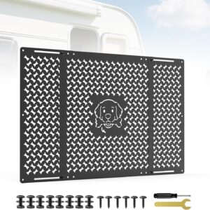 RV Dog Screen Door Protector - Adjustable Aluminum Grille