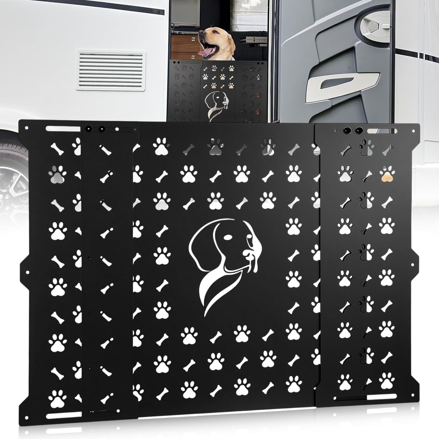 Gisafai 18" RV Dog Screen Door Protector - Adjustable & Vented